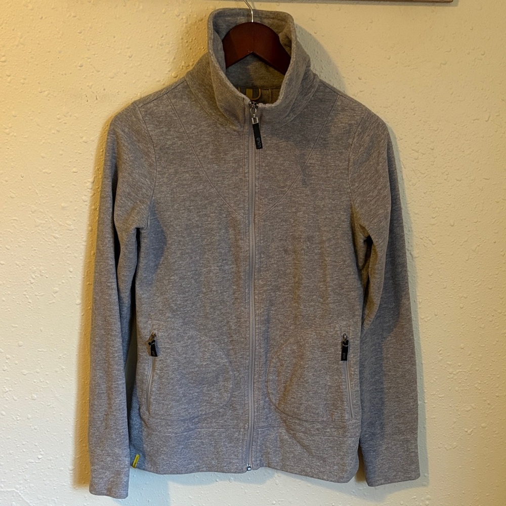 Lole Heather Gray Full-Zip Fleece Jacket
